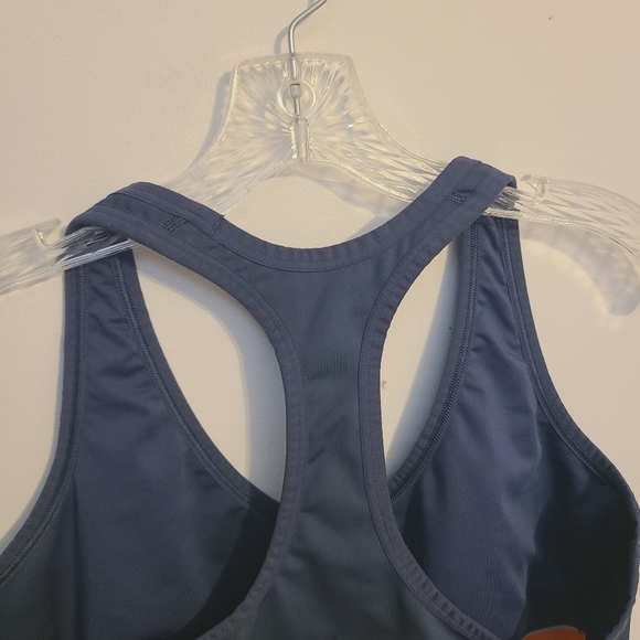 Savage Fenty | Women's Navy Blue V-Neck Sports Bra With Orange Stripe (Size 1X) - Picture 9 of 13